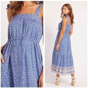 Cleobella India Lotus Tie Waist Midi Dress